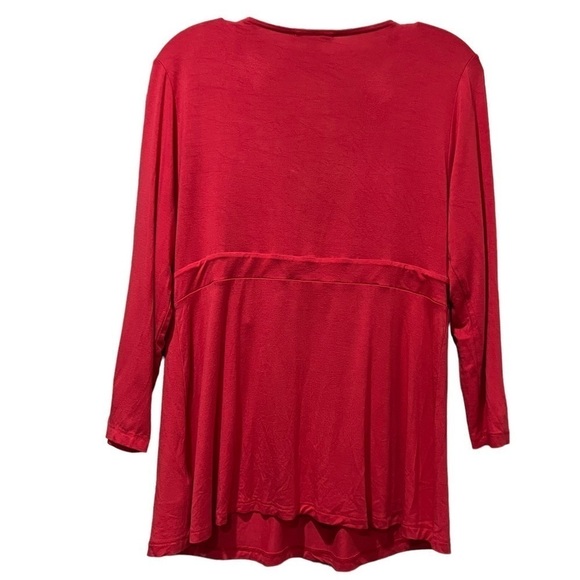 Boden 10 Pink V Neck 3/4 Sleeve Stretchy Viscose Blouse O - Picture 2 of 4